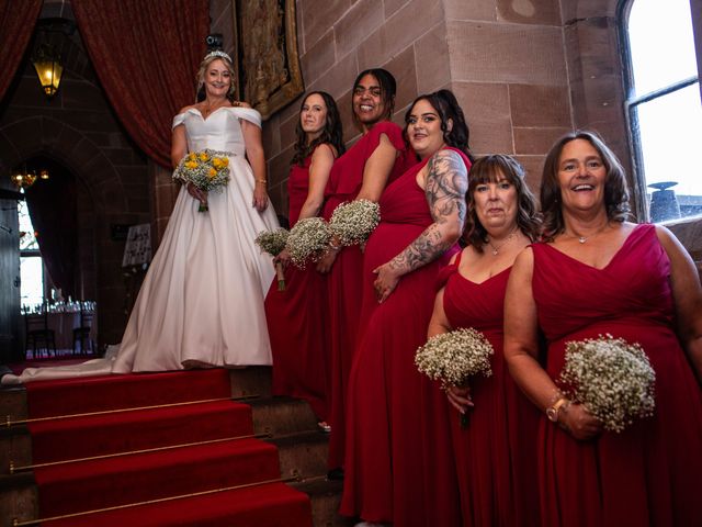 Brian and Carolyn's Wedding in Peckforton, Cheshire 10