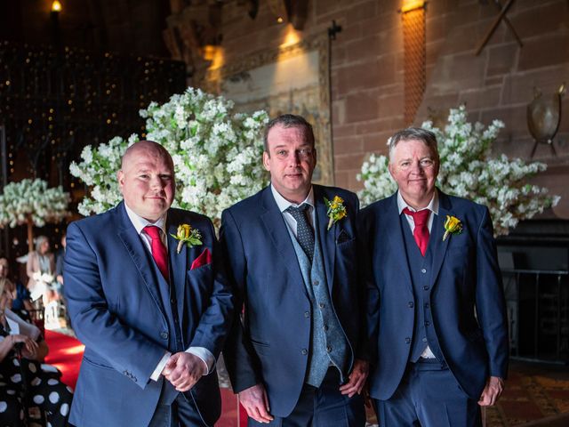Brian and Carolyn's Wedding in Peckforton, Cheshire 11