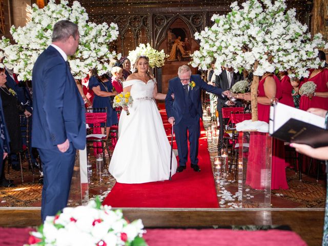 Brian and Carolyn's Wedding in Peckforton, Cheshire 12