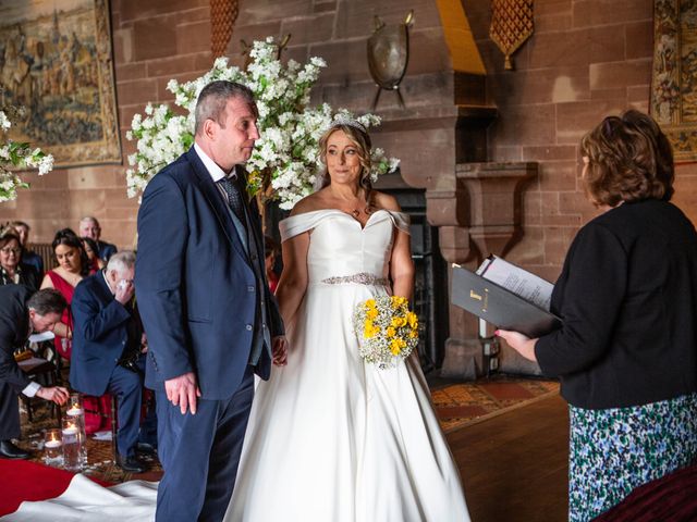 Brian and Carolyn's Wedding in Peckforton, Cheshire 13