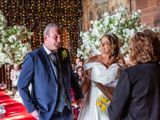 Brian and Carolyn's Wedding in Peckforton, Cheshire 14