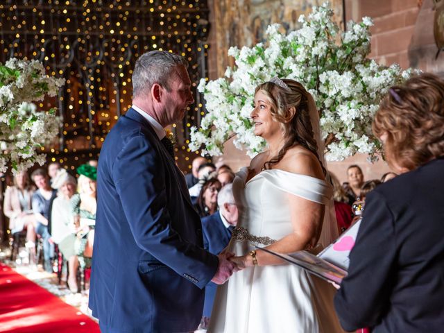 Brian and Carolyn's Wedding in Peckforton, Cheshire 15