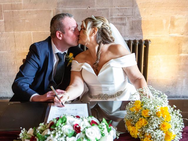 Brian and Carolyn's Wedding in Peckforton, Cheshire 16