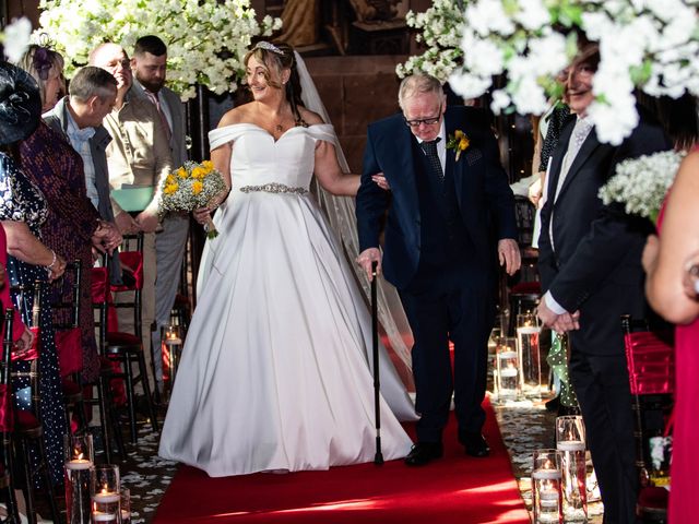 Brian and Carolyn's Wedding in Peckforton, Cheshire 17