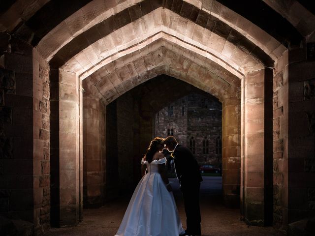 Brian and Carolyn's Wedding in Peckforton, Cheshire 22