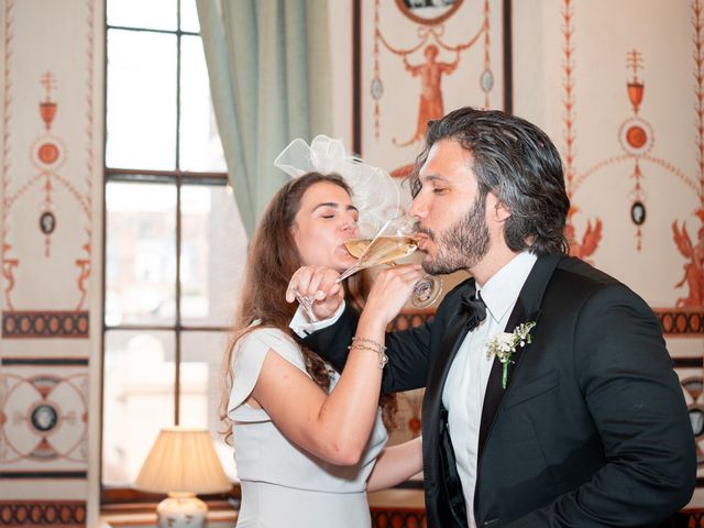 George and Francesca's Wedding in Marylebone, West Central London 23