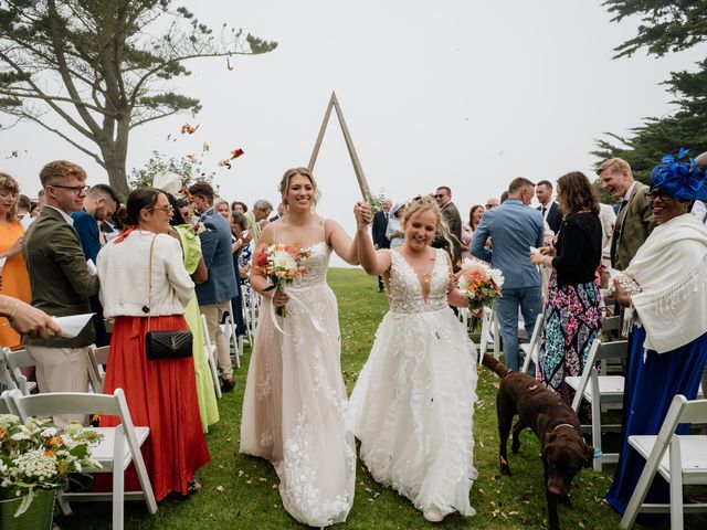 Jessica and Jennifer&apos;s Wedding in Polhawn, Cornwall 38