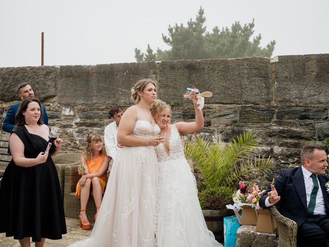 Jessica and Jennifer&apos;s Wedding in Polhawn, Cornwall 100