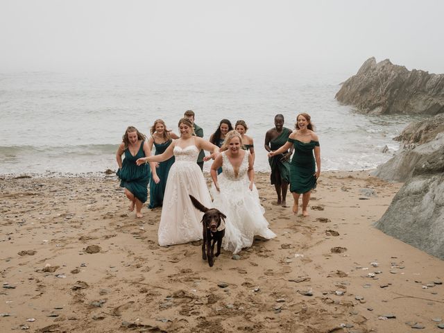 Jessica and Jennifer&apos;s Wedding in Polhawn, Cornwall 126