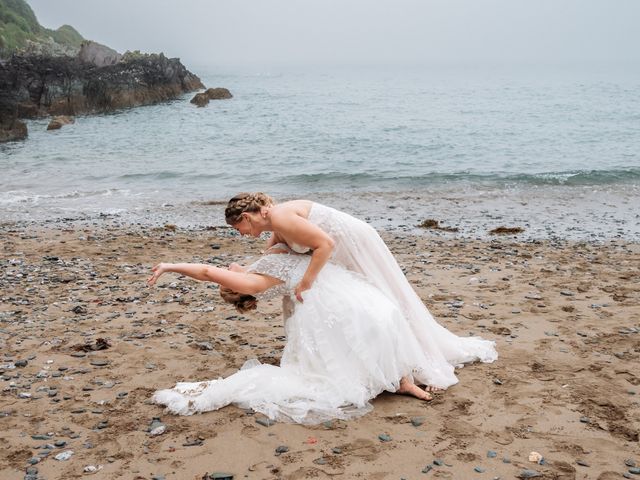 Jessica and Jennifer&apos;s Wedding in Polhawn, Cornwall 133