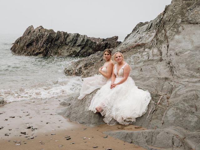 Jessica and Jennifer&apos;s Wedding in Polhawn, Cornwall 136