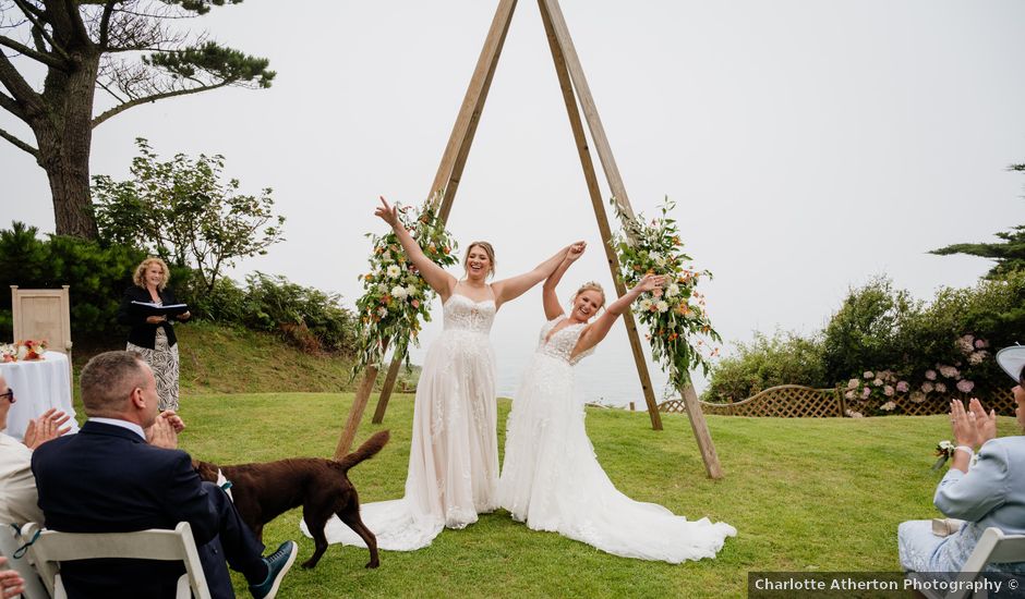 Jessica and Jennifer's Wedding in Polhawn, Cornwall