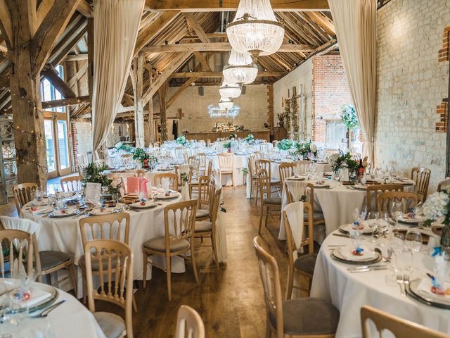Harry and Bex's Wedding in Lower Froyle, Hampshire 9