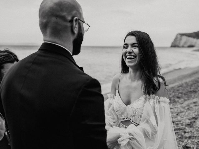 Nav and Zee&apos;s Wedding in Lulworth Cove, Dorset 19