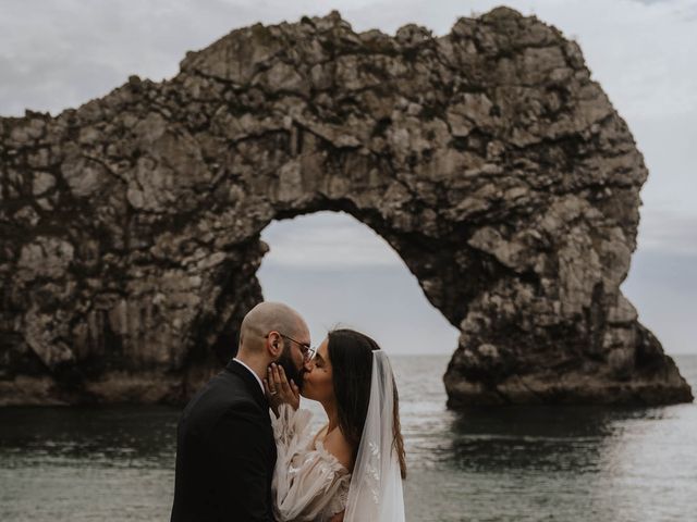 Nav and Zee&apos;s Wedding in Lulworth Cove, Dorset 32