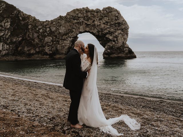 Nav and Zee&apos;s Wedding in Lulworth Cove, Dorset 33