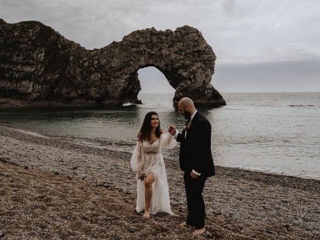 Nav and Zee&apos;s Wedding in Lulworth Cove, Dorset 39