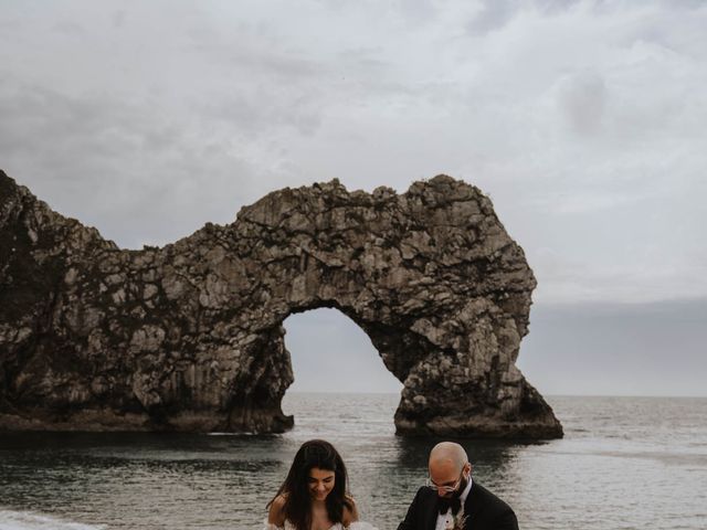 Nav and Zee&apos;s Wedding in Lulworth Cove, Dorset 40