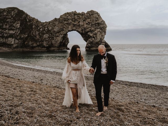 Nav and Zee&apos;s Wedding in Lulworth Cove, Dorset 41