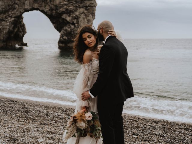 Nav and Zee&apos;s Wedding in Lulworth Cove, Dorset 46