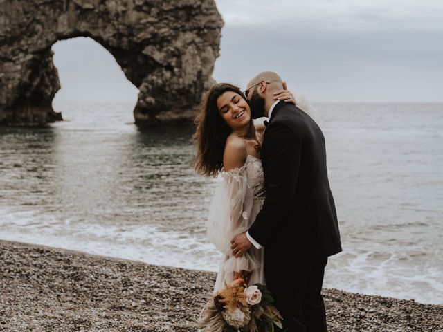 Nav and Zee&apos;s Wedding in Lulworth Cove, Dorset 49