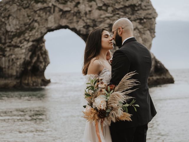 Nav and Zee&apos;s Wedding in Lulworth Cove, Dorset 56