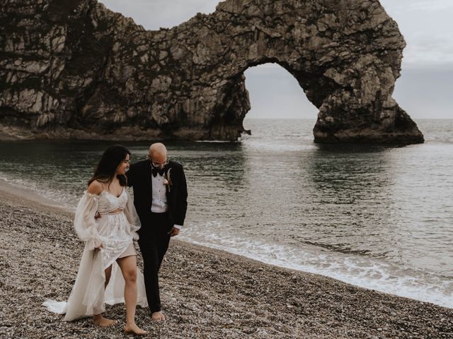 Nav and Zee&apos;s Wedding in Lulworth Cove, Dorset 63