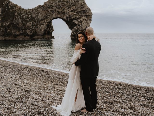 Nav and Zee&apos;s Wedding in Lulworth Cove, Dorset 65