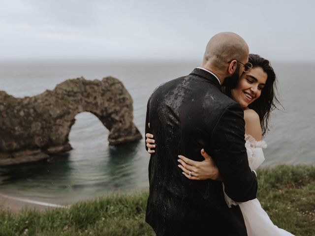 Nav and Zee&apos;s Wedding in Lulworth Cove, Dorset 97