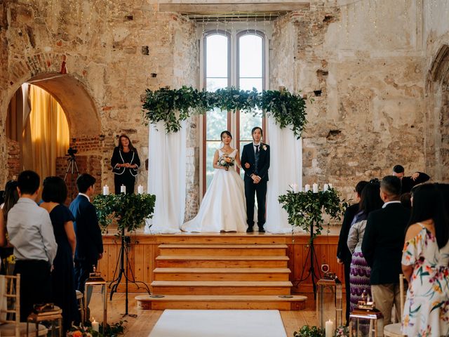 Nyan and Sophie&apos;s Wedding in Lulworth Cove, Dorset 13