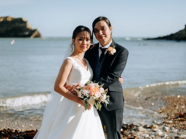 Nyan and Sophie&apos;s Wedding in Lulworth Cove, Dorset 27