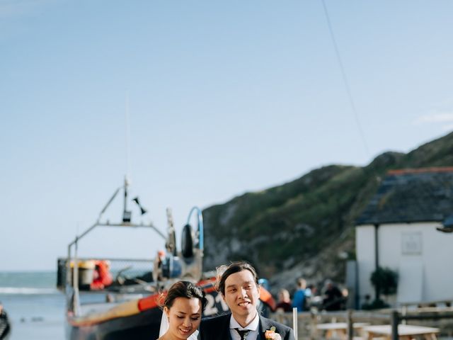 Nyan and Sophie&apos;s Wedding in Lulworth Cove, Dorset 28