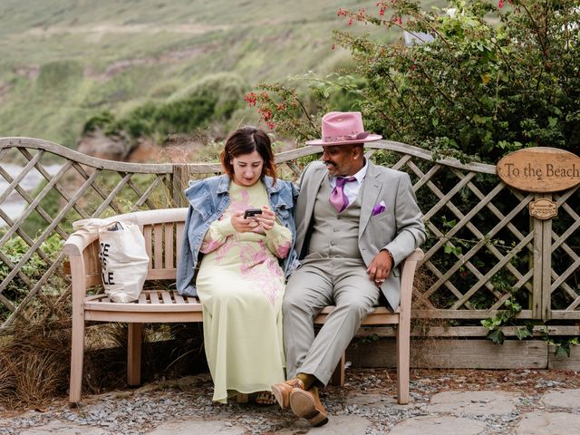 Jade and Richard's Wedding in Rame, Cornwall 38