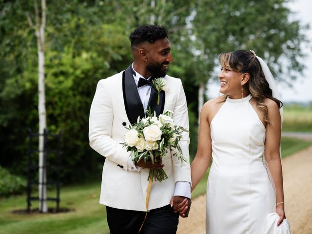 Asher and Aarathi's Wedding in Royston, Hertfordshire 128