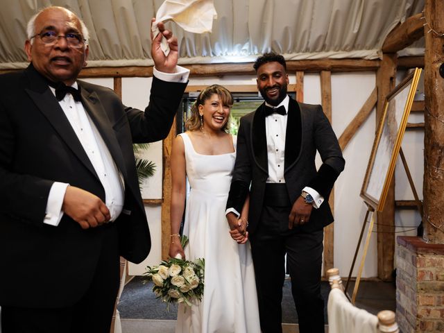 Asher and Aarathi's Wedding in Royston, Hertfordshire 157