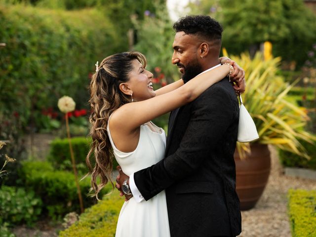 Asher and Aarathi's Wedding in Royston, Hertfordshire 176