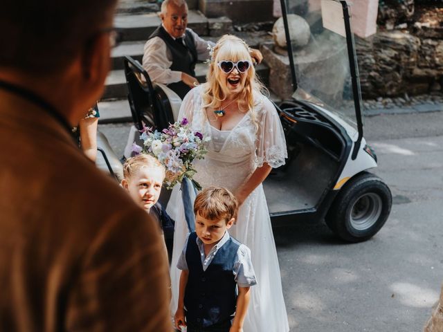 Jess and David's Wedding in Penrhyndeudreath, Gwynedd 12