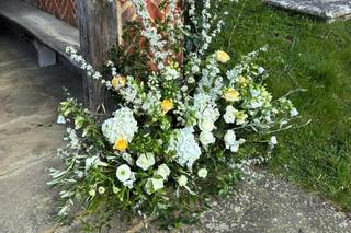 Flowers by Holly Tree - 7