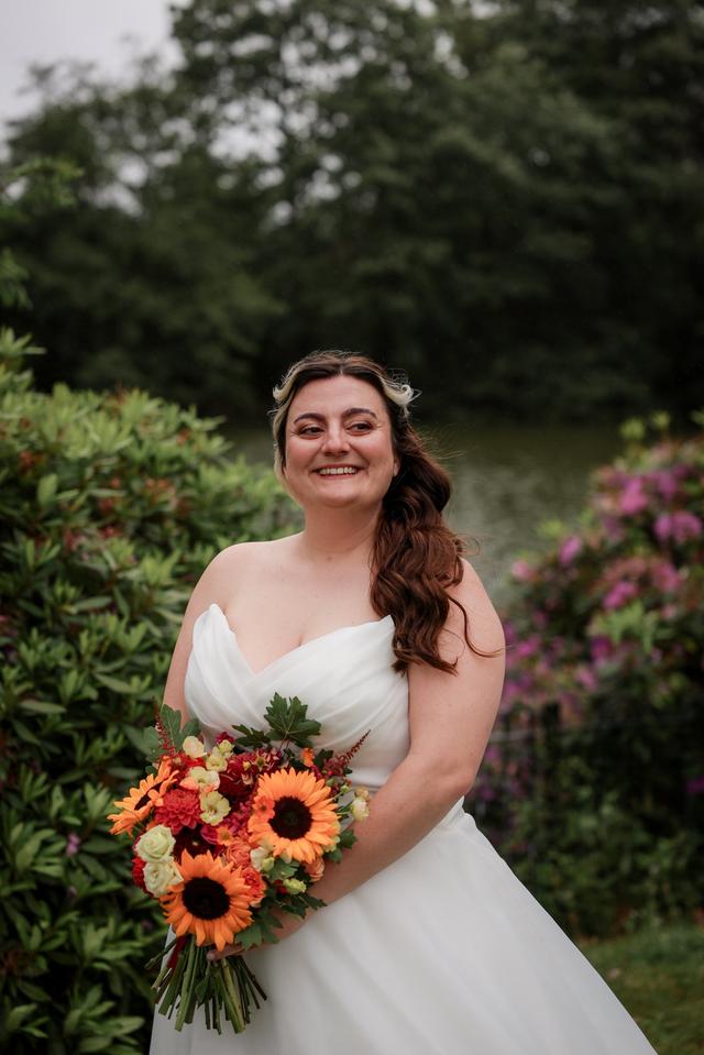 Flowers by Holly Tree - 2