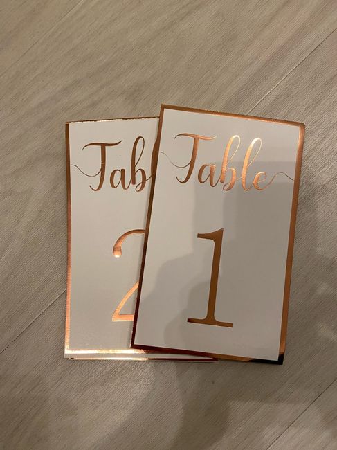 Selling wedding post box & table numbers 3