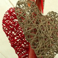 4 large decorative hearts for sale