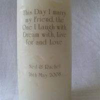 Re: HIB?? does anyone sell / make personalised unity candles / personalised candles???