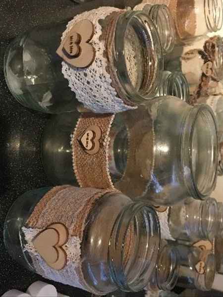 40 decorated glass jars for sale ? Notts/Derby collection