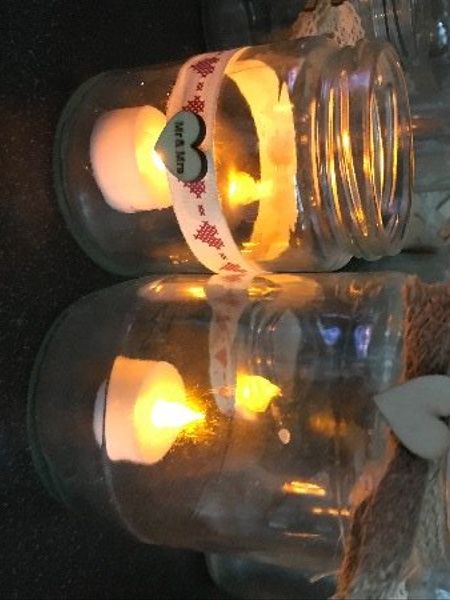 40 decorated glass jars for sale ? Notts/Derby collection