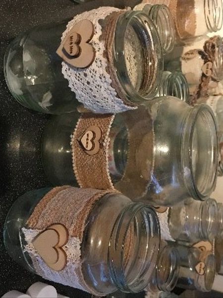 40 decorated glass jars for sale ? Notts/Derby collection