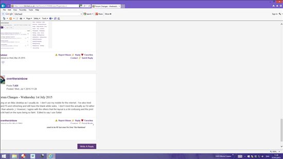 Re: Forum Changes - Wednesday 1st July 2015