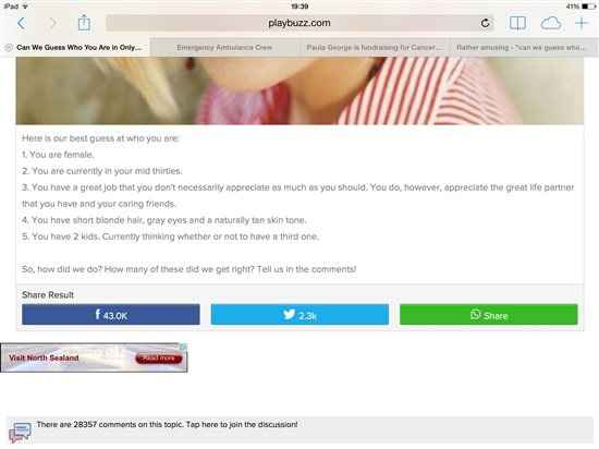 Re: Rather amusing - "can we guess who you are?"
