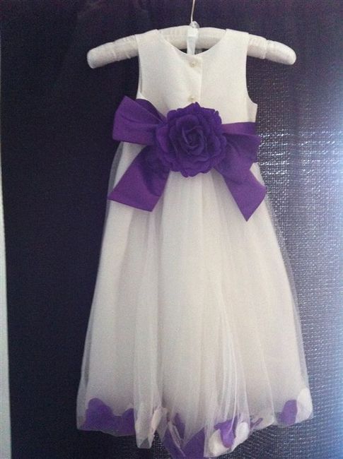 Purple Flowergirl dress, veil, wedding dress etc.. for sale