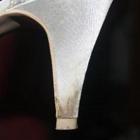 Ivory satin bridal shoes, Size 7 wide fit