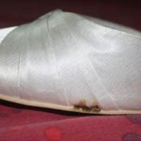 Ivory satin bridal shoes, Size 7 wide fit